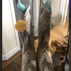 Beautiful Corral Boots. Never worn. Lots of detail to these!  Size 7.